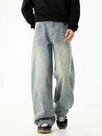 Men’s Straight Leg Jeans – Loose Fit Casual Denim Pants