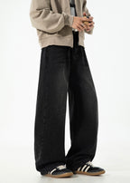 Men’s Straight Leg Jeans – Loose Fit Casual Denim Pants