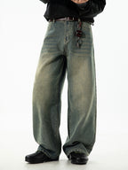 Men’s Straight Leg Jeans – Loose Fit Casual Denim Pants