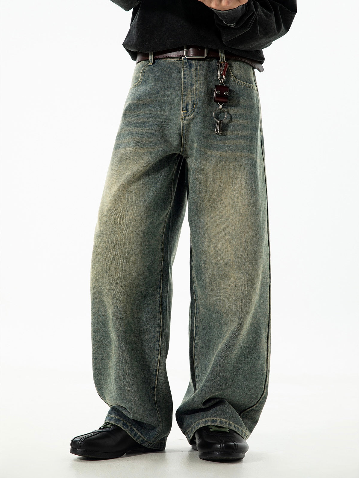 Men’s Straight Leg Jeans – Loose Fit Casual Denim Pants