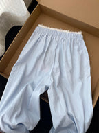 Women’s Layered Wide-Leg Casual Pants – Korean Summer Loose Fit Trousers