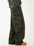 Men’s Camouflage Work Pants – Straight Leg Military Style Trousers