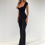 Women’s Lace Jumpsuit – Elegant Short Sleeve One-Piece Outfit