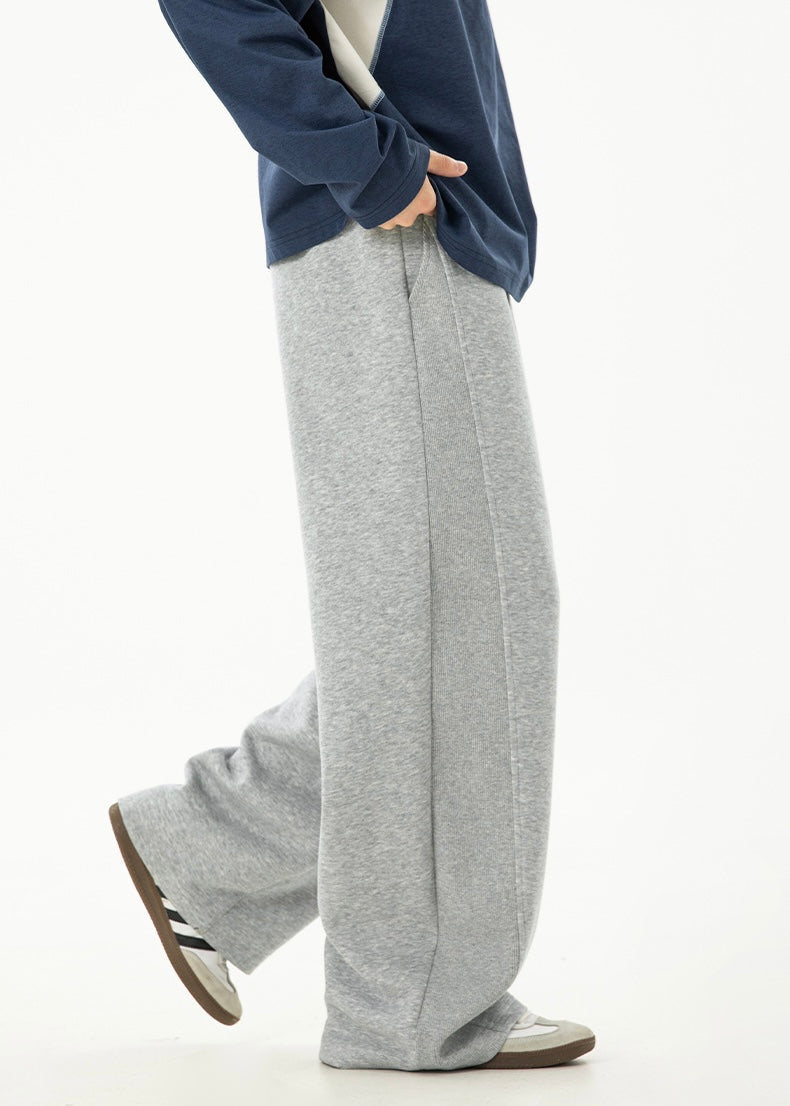 Loose Straight Leg Casual Joggers for Men – Relaxed High Waist Trousers