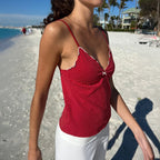 Women’s Polka Dot Strapless Tank Top – Commuter Chic Summer Top