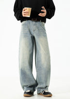 Men’s Straight Leg Jeans – Loose Fit Casual Denim Pants