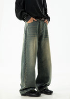 Men’s Straight Leg Jeans – Loose Fit Casual Denim Pants