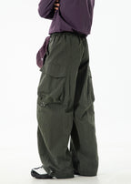 Mens Cargo Pants – Outdoor Windproof Wide-Leg Trousers with Pockets