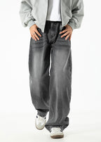 Men’s Straight Leg Jeans – Loose Fit Casual Denim Pants