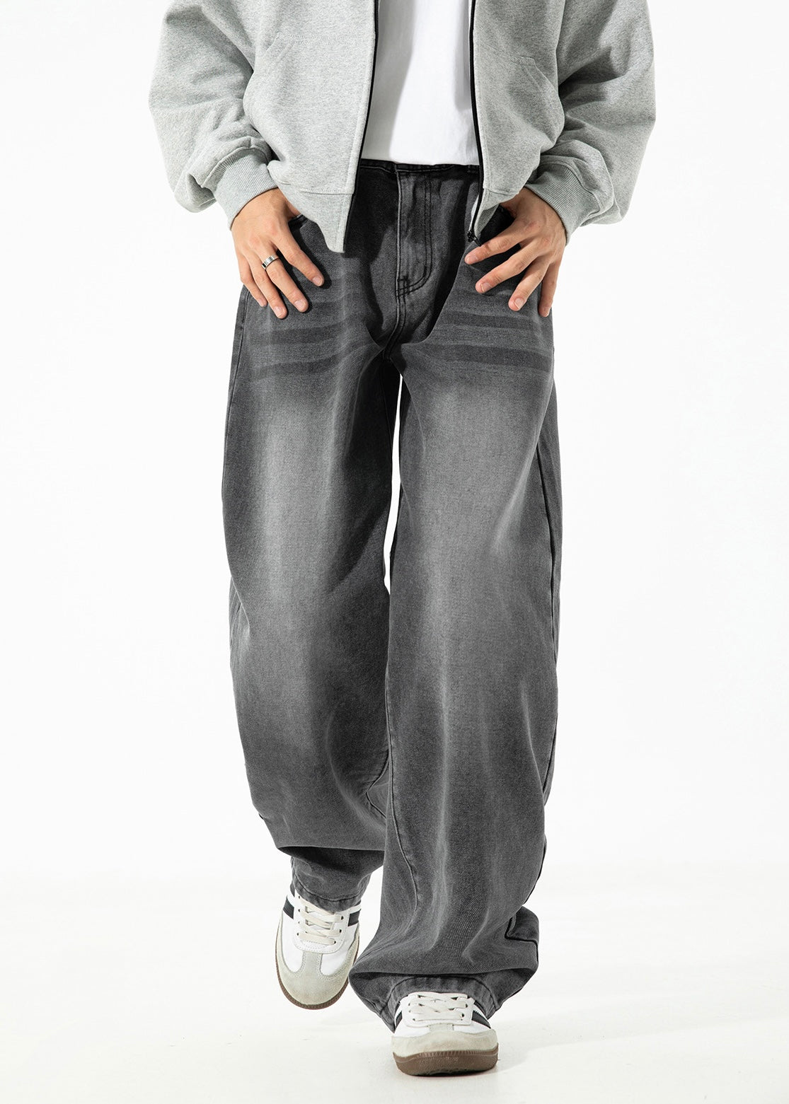 Men’s Straight Leg Jeans – Loose Fit Casual Denim Pants