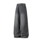 Vertical striped jeans men's loose pants