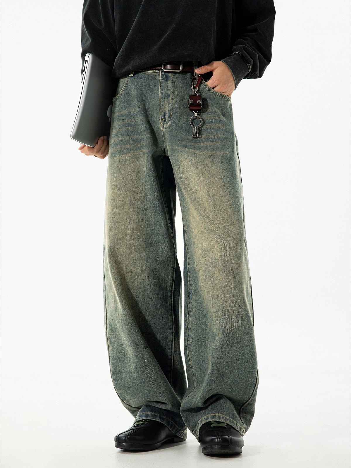 Men’s Straight Leg Jeans – Loose Fit Casual Denim Pants
