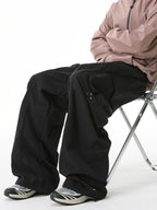 Mens Cargo Pants – Outdoor Windproof Wide-Leg Trousers with Pockets