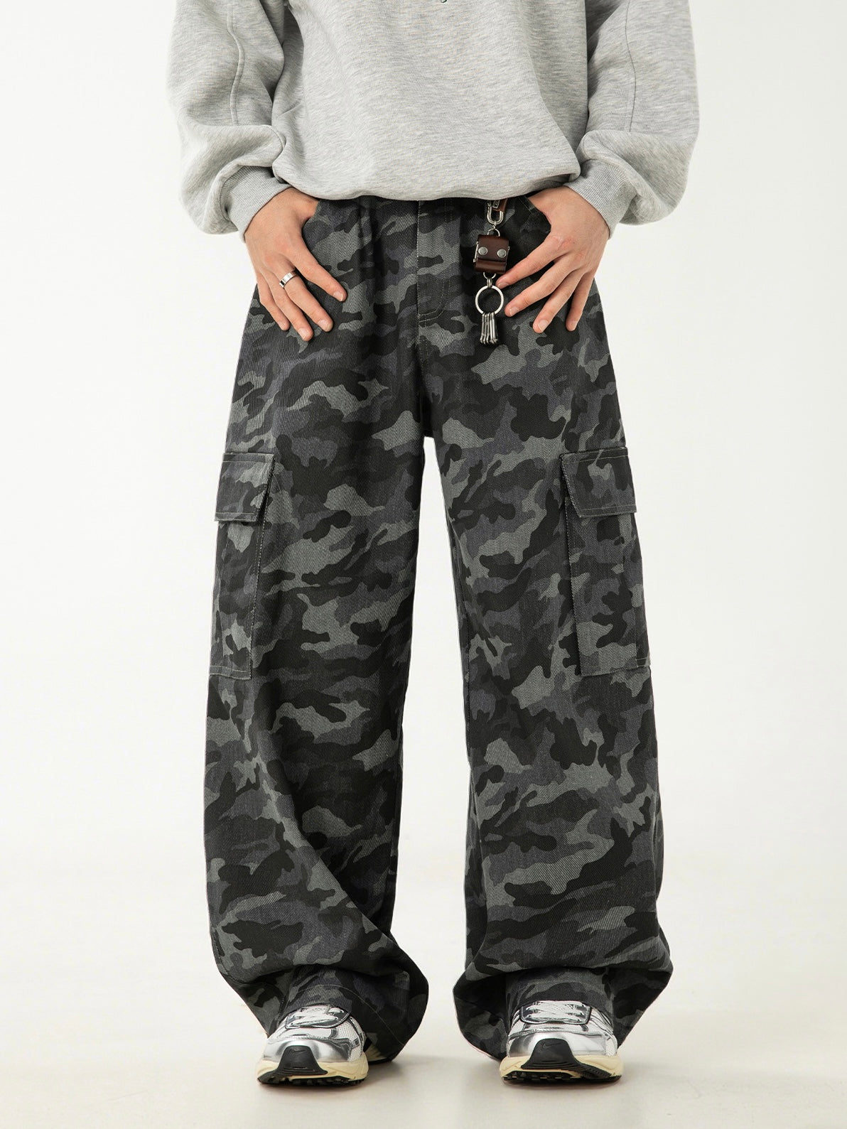 Men’s Camouflage Work Pants – Straight Leg Military Style Trousers