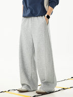 Loose Straight Leg Casual Joggers for Men – Relaxed High Waist Trousers