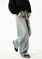 Men’s Straight Leg Jeans – Loose Fit Casual Denim Pants