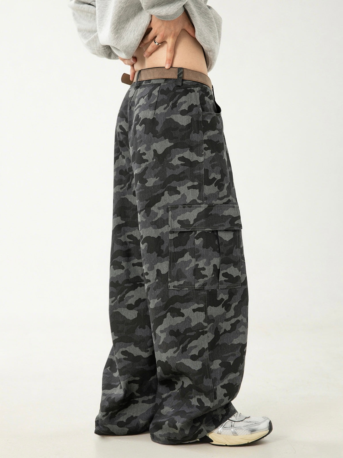 Men’s Camouflage Work Pants – Straight Leg Military Style Trousers