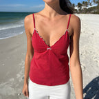 Women’s Polka Dot Strapless Tank Top – Commuter Chic Summer Top