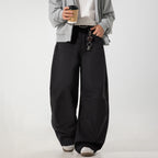 Men's loose fitting straight leg long pants