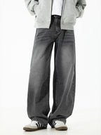 Men’s Straight Leg Jeans – Loose Fit Casual Denim Pants