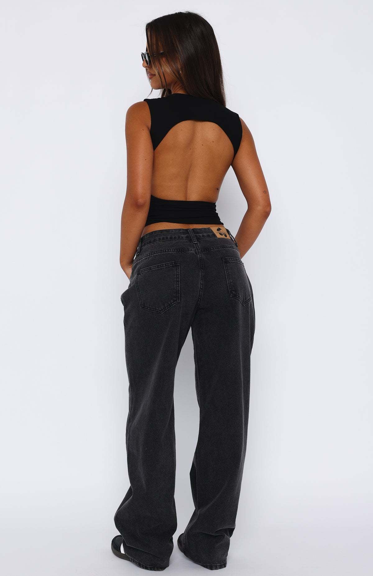 Women’s Mid-Waist Loose Fit Straight Leg Jeans – Casual Denim Pants
