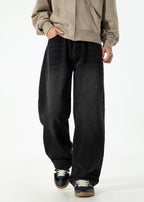 Men’s Straight Leg Jeans – Loose Fit Casual Denim Pants