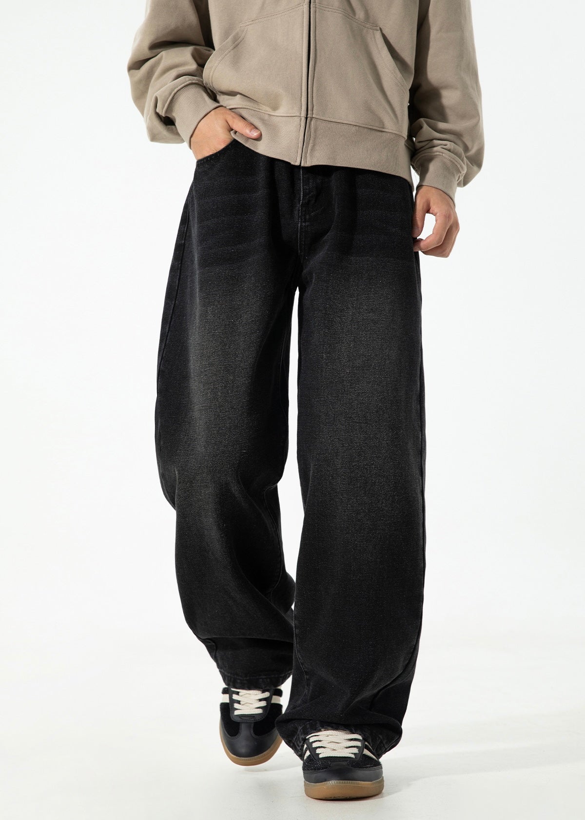 Men’s Straight Leg Jeans – Loose Fit Casual Denim Pants