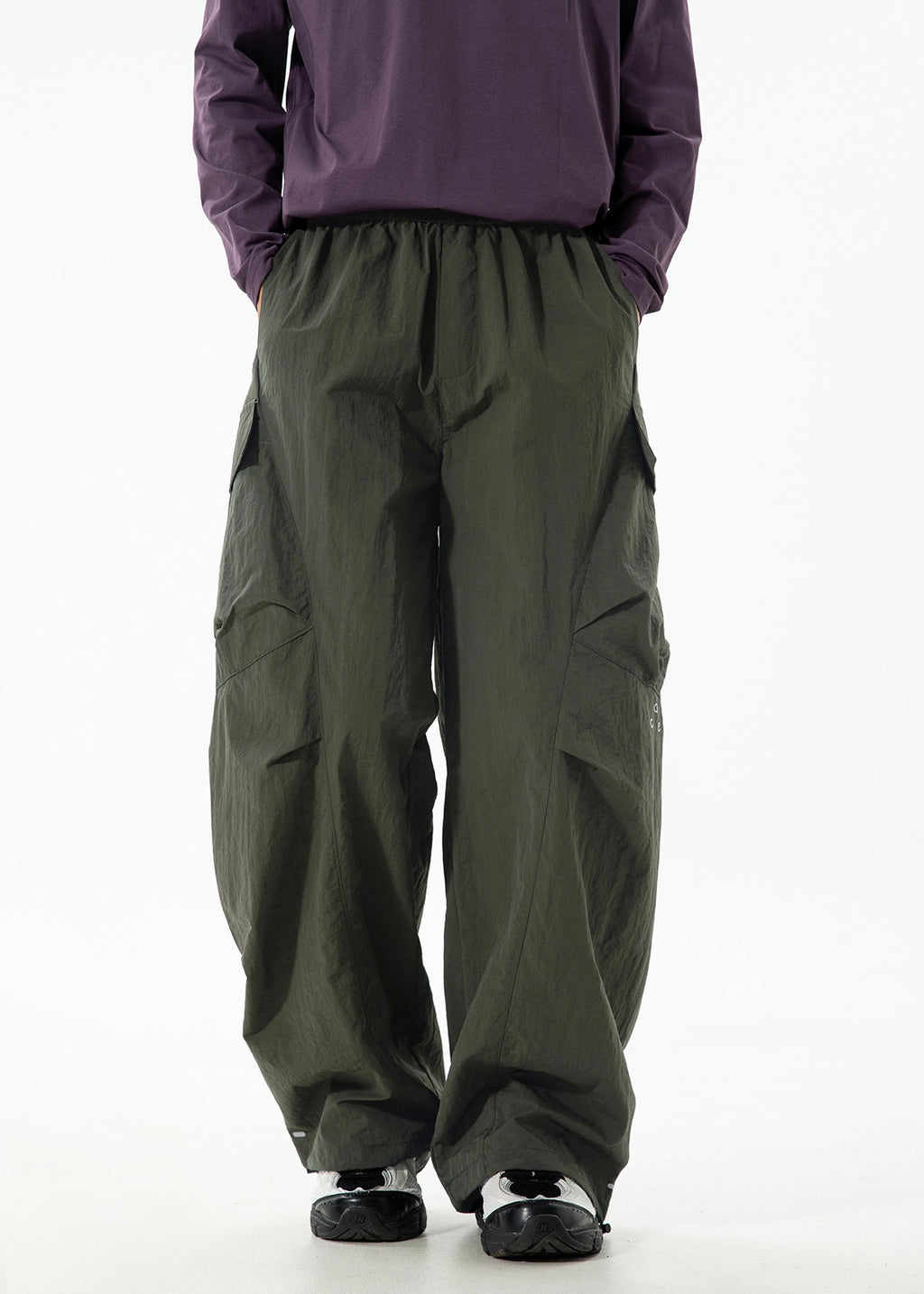 Mens Cargo Pants – Outdoor Windproof Wide-Leg Trousers with Pockets