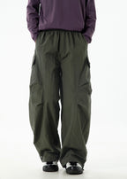 Mens Cargo Pants – Outdoor Windproof Wide-Leg Trousers with Pockets