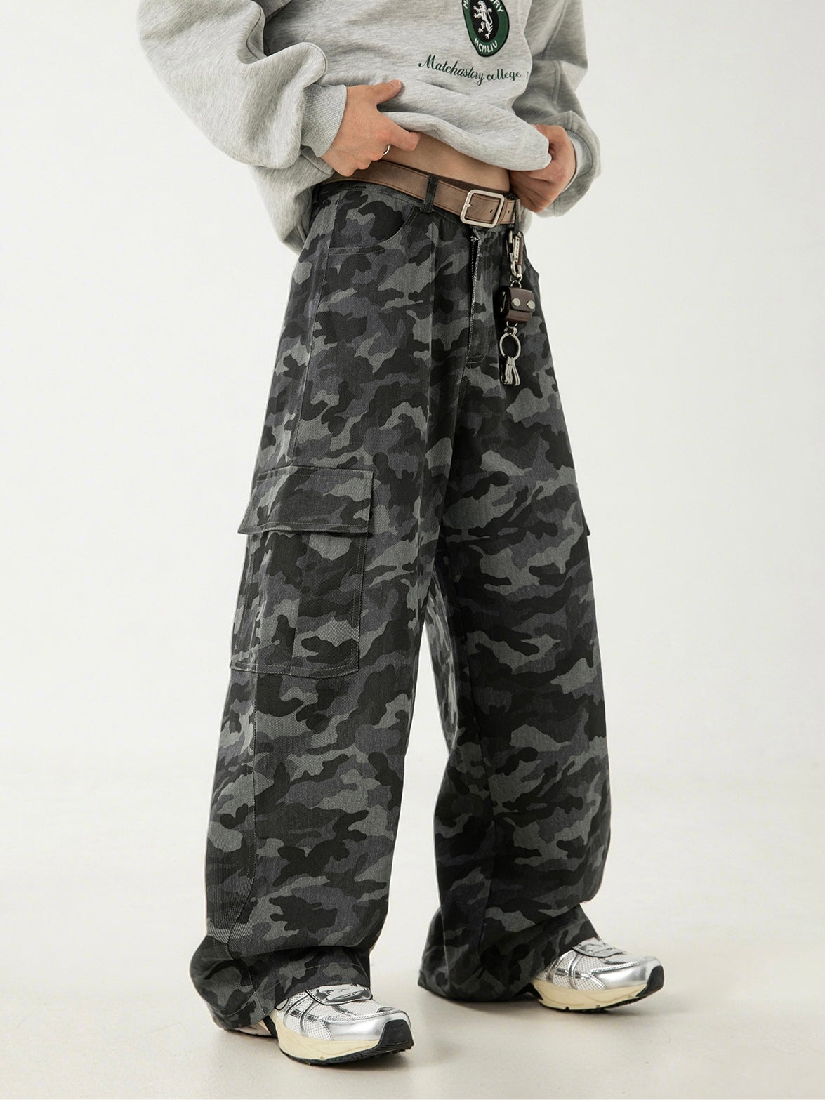 Men’s Camouflage Work Pants – Straight Leg Military Style Trousers