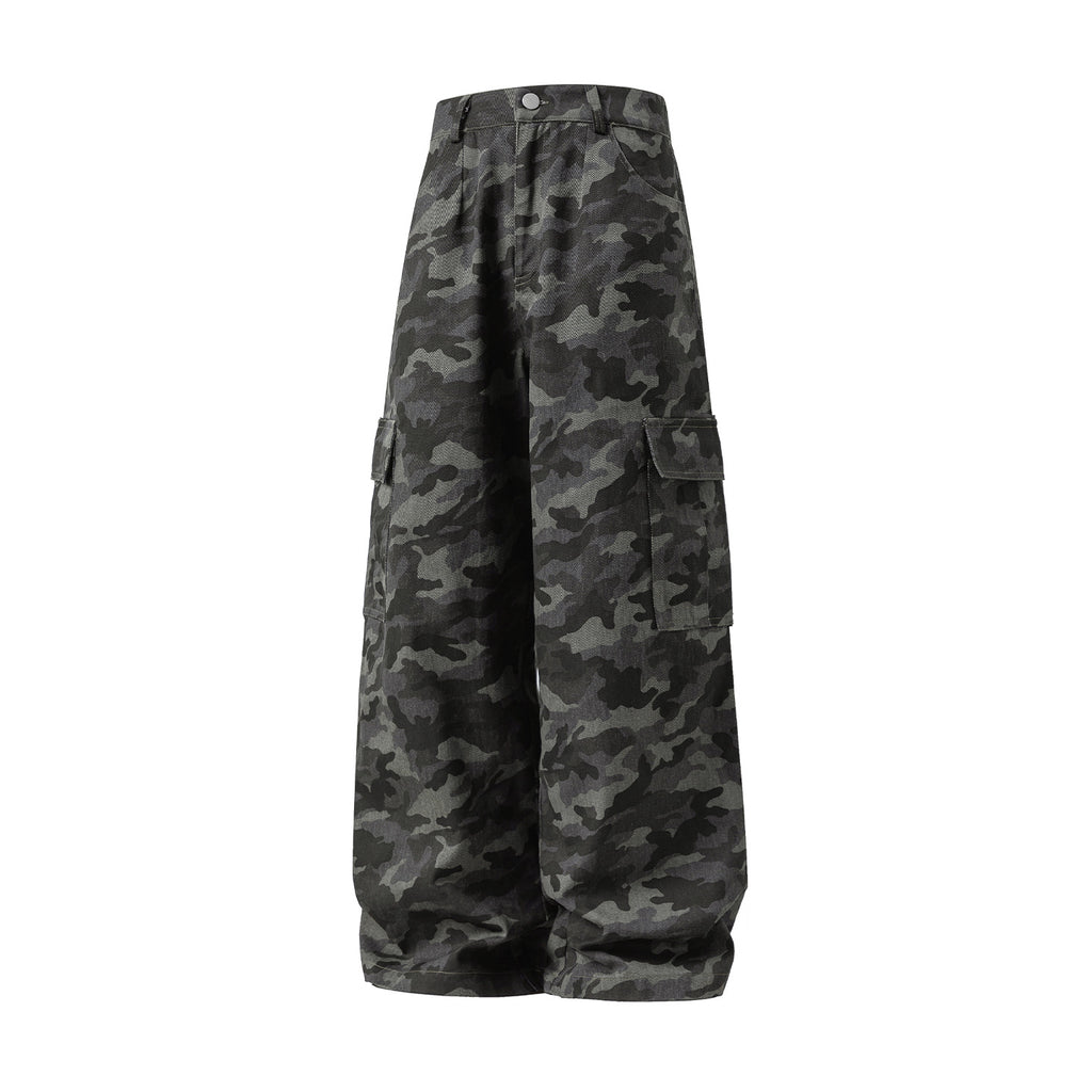 Camouflage work pants men's straight leg pants