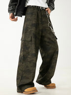 Camouflage men’s straight leg work pants.