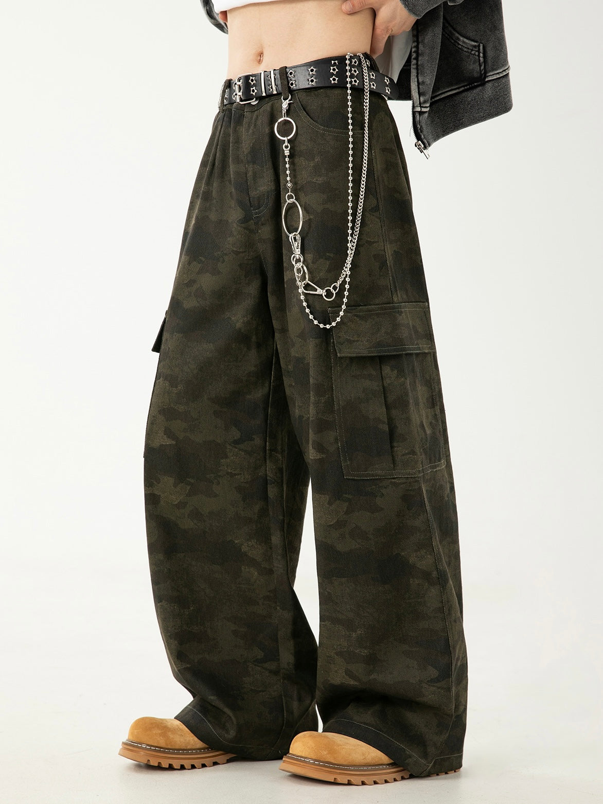 Men’s Camouflage Work Pants – Straight Leg Military Style Trousers