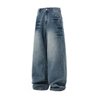 Straight leg jeans men's Long Pants