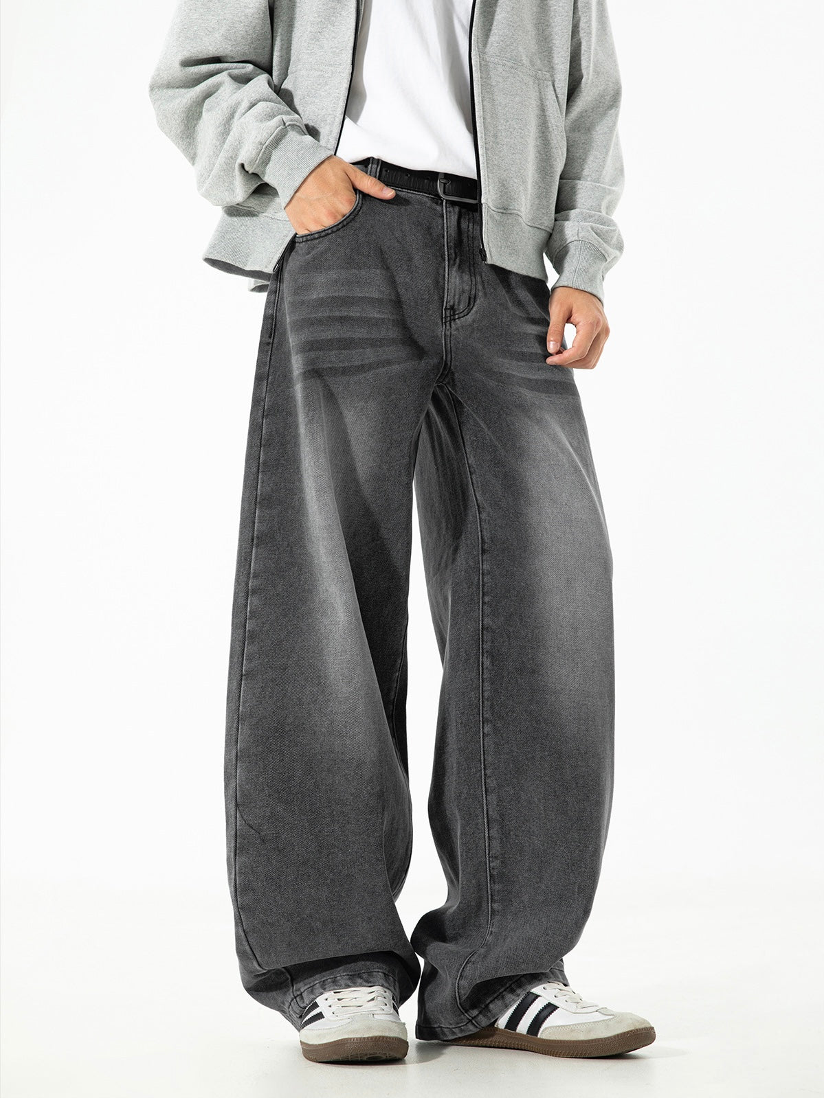 Men’s Straight Leg Jeans – Loose Fit Casual Denim Pants
