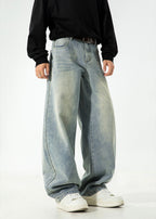 Men’s Straight Leg Jeans – Loose Fit Casual Denim Pants