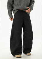 Women’s Wide-Leg Pleated Casual Pants with Side Split & Pockets