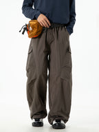 Mens Cargo Pants – Outdoor Windproof Wide-Leg Trousers with Pockets
